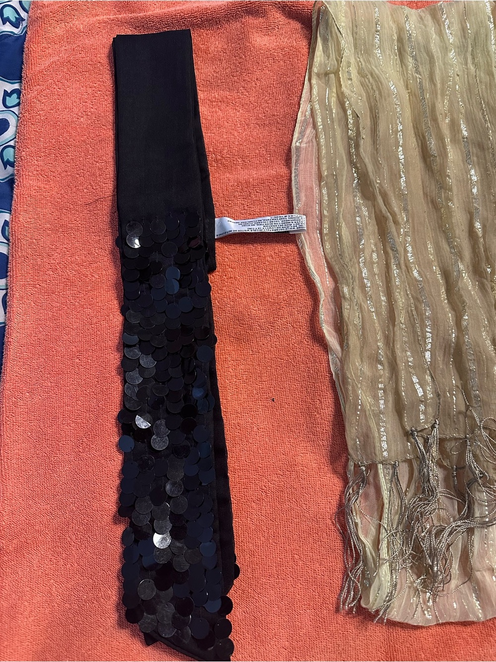 Black Sequin Skinny Scarf & Lane  Bryant Scarf